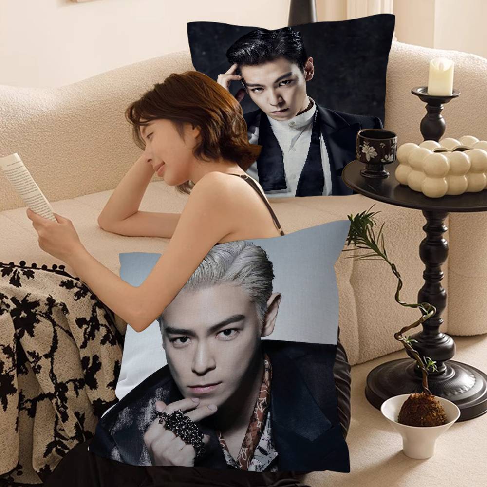 Korean Celebrity Singer T-TOP Pillow Cover Sofa Cushion Cover Home Room Decoration Children Gift