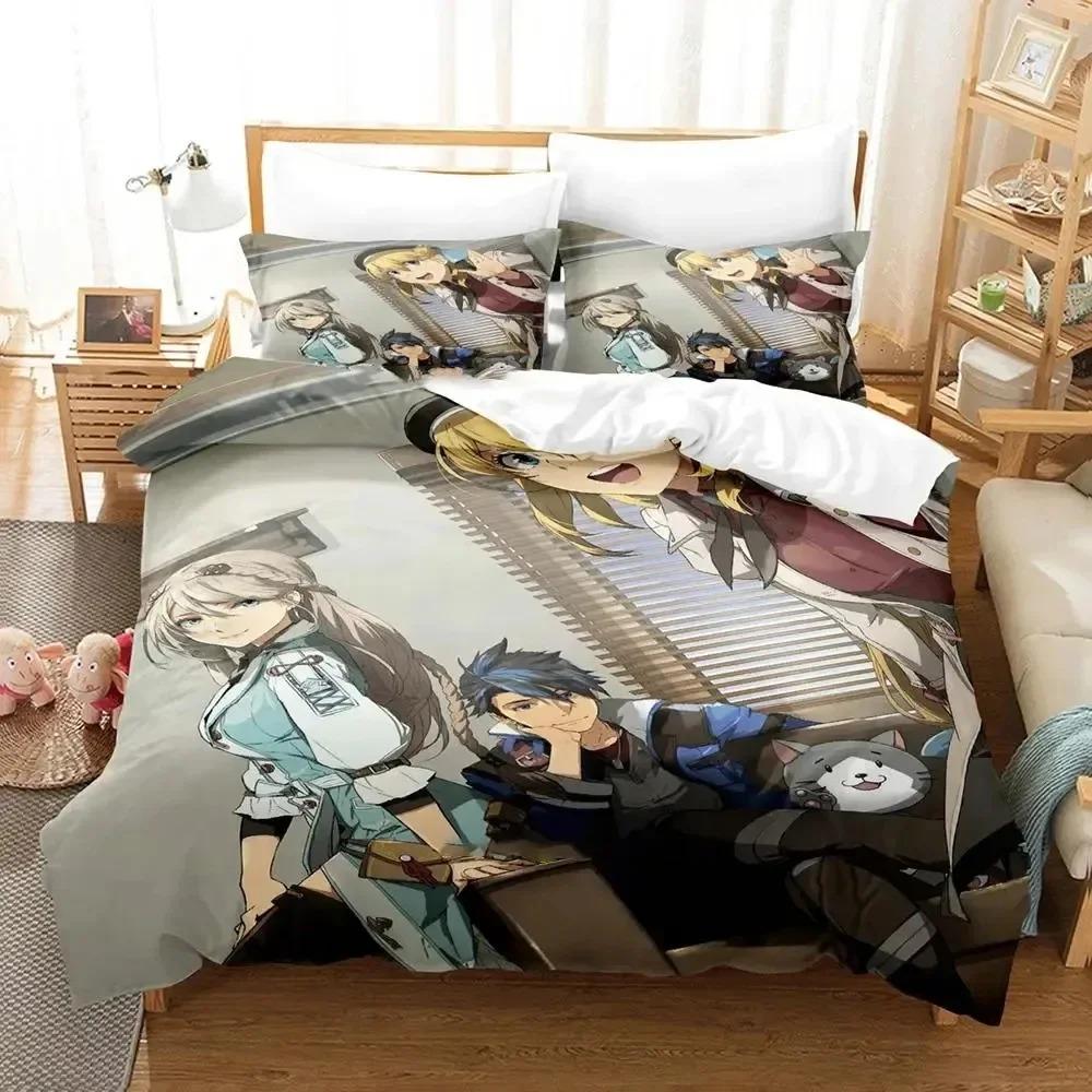 Anime The Legend Of Heroes Bedding Set Duvet Cover Bed Set Quilt Cover Pillowcase Comforter King Queen Size Boys Adult Bedding