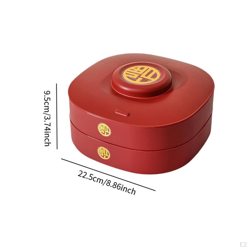 Divided Serving Tray Appetizer Container Dustproof Nut and Candy Storage with Lid for