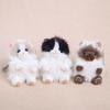 Simulation Cat Puppy Cat Plush Keychain Soft Bag Pendant Long Hair Cat Keyring  Hanging Ornaments