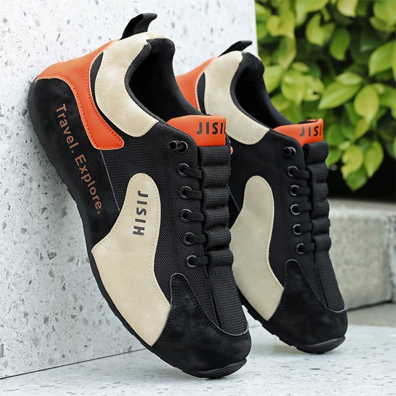 Men's Sports Shoes, Comfortable Mesh Shoes, Breathable Casual Driving Shoes for Men, Trendy Versatile Skateboard Shoes.