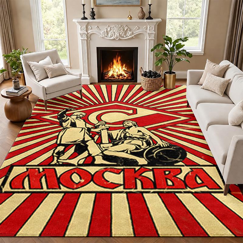 FC Spartak Moscow Carpet Door Mat for Living Room or Bedroom Protective Mat Under Chair Office Decoration Christmas Gift Birthday Present