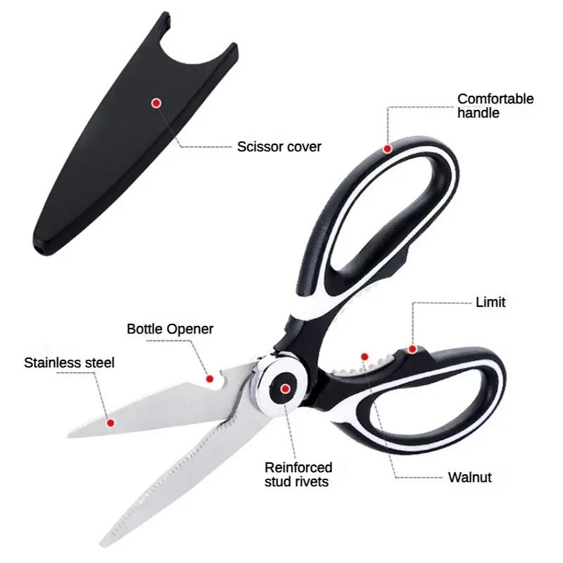 Heavy Duty Kitchen Scissors Multifunctional Dishwasher Safe Meat Poultry and General Purpose Scissors Stainless Steel Utility