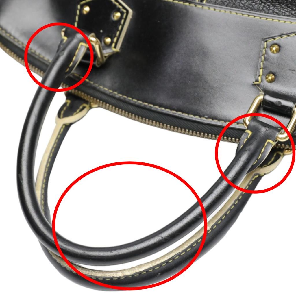 LOUIS VUITTON Suhari Lockit PM Handbag Calfskin Noir (Black) Women M91875 Used