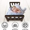 Newborn Studio Photography Props-Children's Wooden Bed + Baby Accessories Great Keepsakes Souvenirs for Infant Boy & Girl Photos