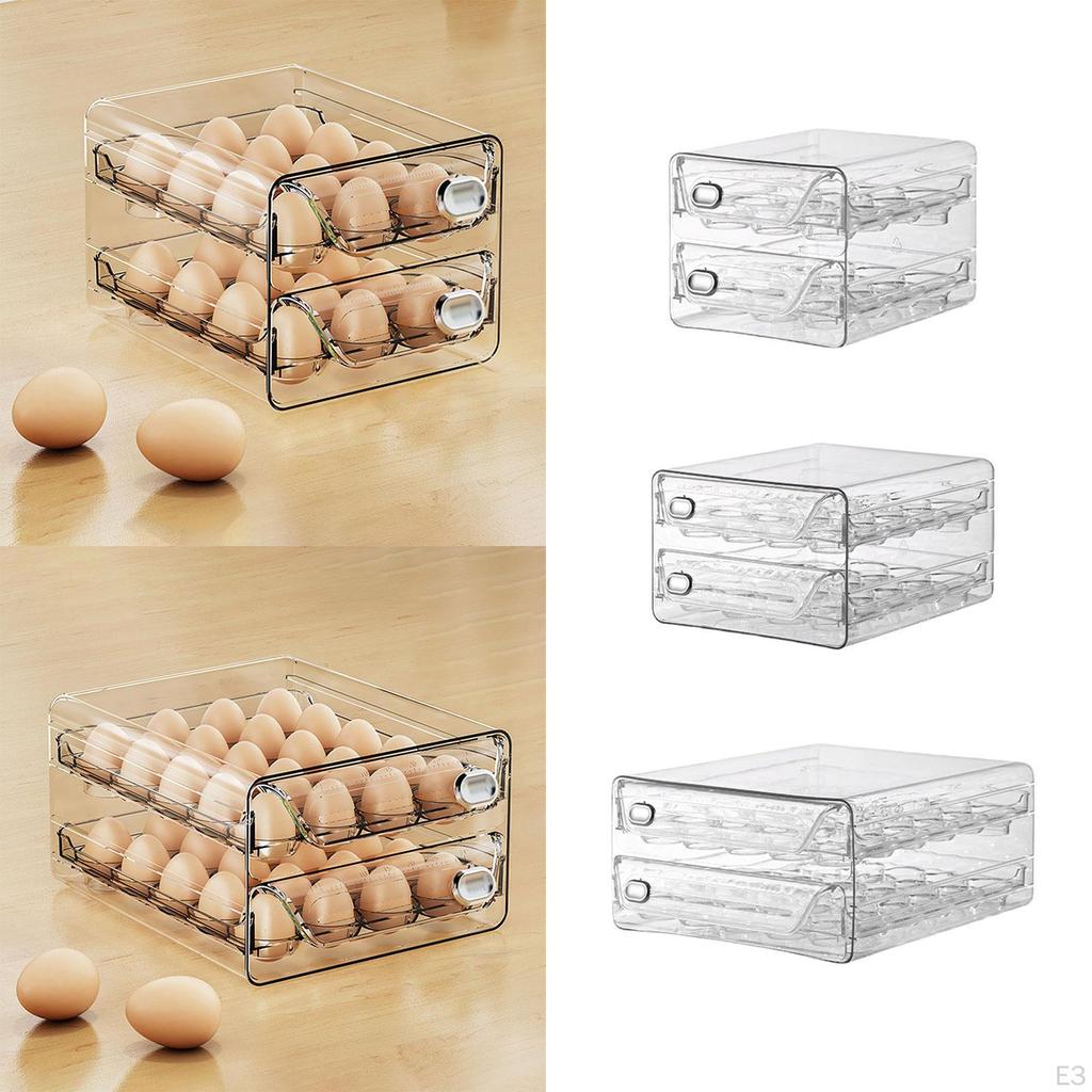 Layer Egg Storage Unit for Refrigerator, Stackable Container Eggs