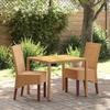 Chaises à manger - vidaXL - Lot de 2 - Rotin authentique - Bois massif - Style contemporain