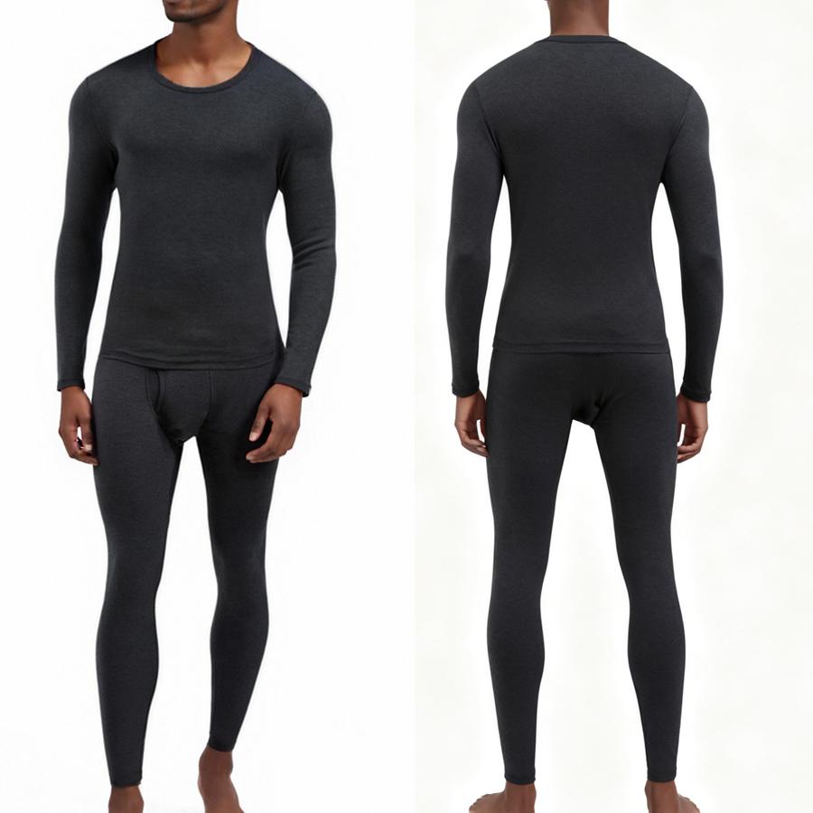 2 Pieces/Set New Mens Thermal Underwear Men's Winter Long Thermal Pants Man Thermal Pantalon Front Open Winter/Autumn Warm Suit Long Johns