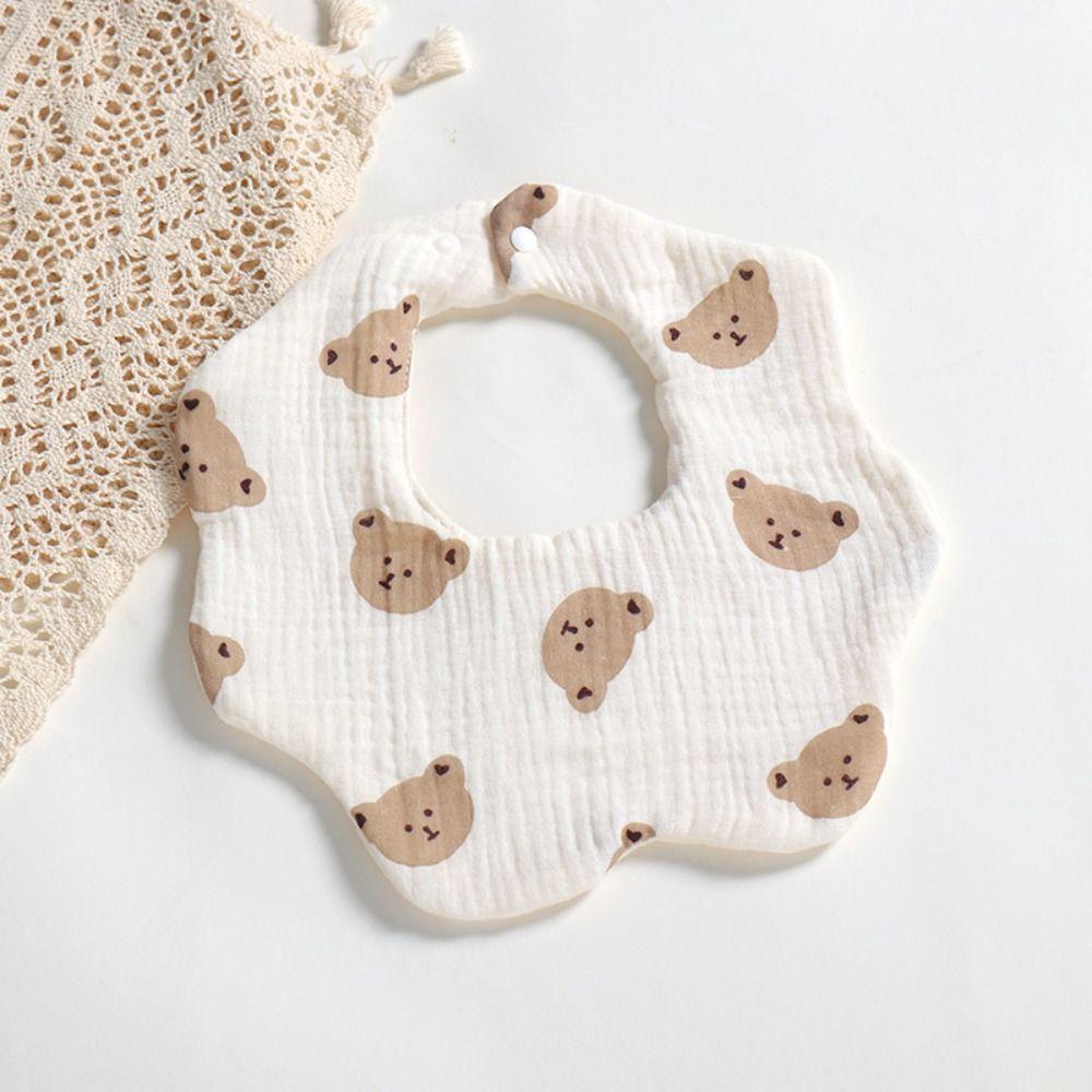 Cotton Yarn Anti-vomiting Bibs Cartoon Saliva Towel Cute Baby Drooling Bibs  Feeding Accessories