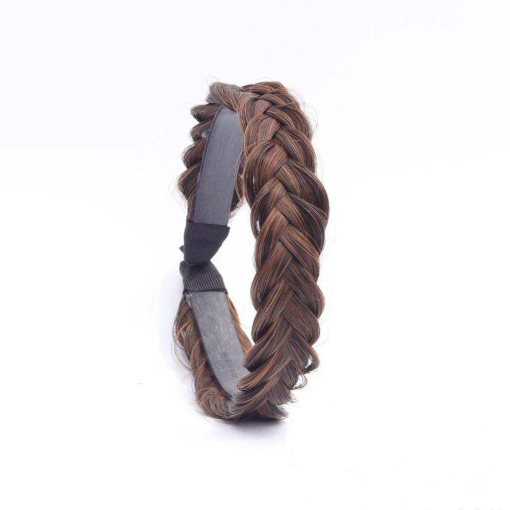 Resistant Wig Toothed Non-slip Hairband Wig Twist Braid Hair Hoop Fishbone Style Braided Headband