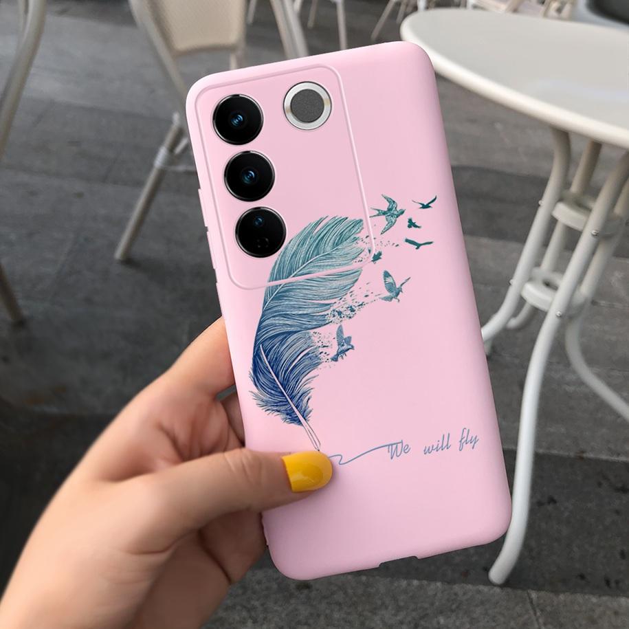 For Vivo V27 Pro Case Vivo V27e Back Cover Fashion Candy Color Painted Funda For Vivo V27 5G V 27e V27Pro V2237 V2230 Soft Shell