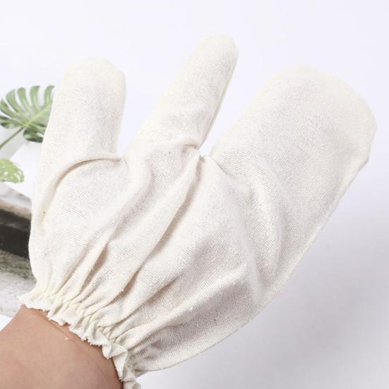 Garshana Rukavice Šedé Hedvábné Rukavice Ajurvédská Masáž Těla Exfoliační Rukavice pro Exfoliaci Koupelová Masáž Drhnutí