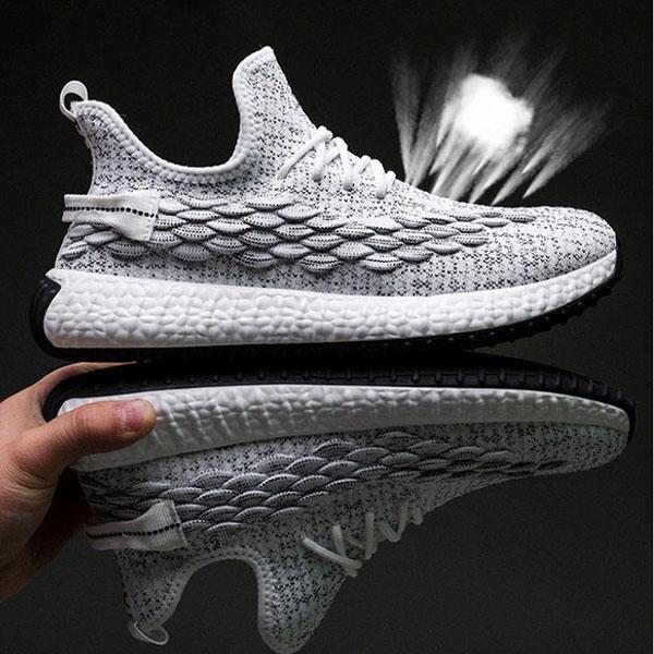 Men Sneakers Fly Woven Breathable Shoes  Casual Sports Shoes Lightweight Running Shoes