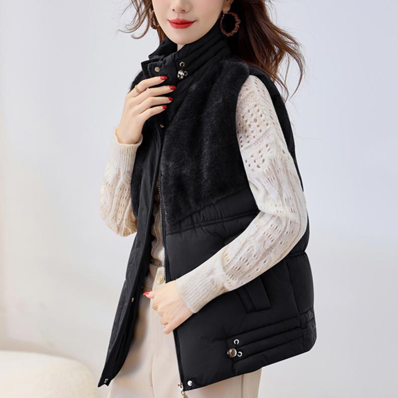 Fashion Winter Women's Vest Thick Warm Casual Sleeveless Jackets Woman Short Coat