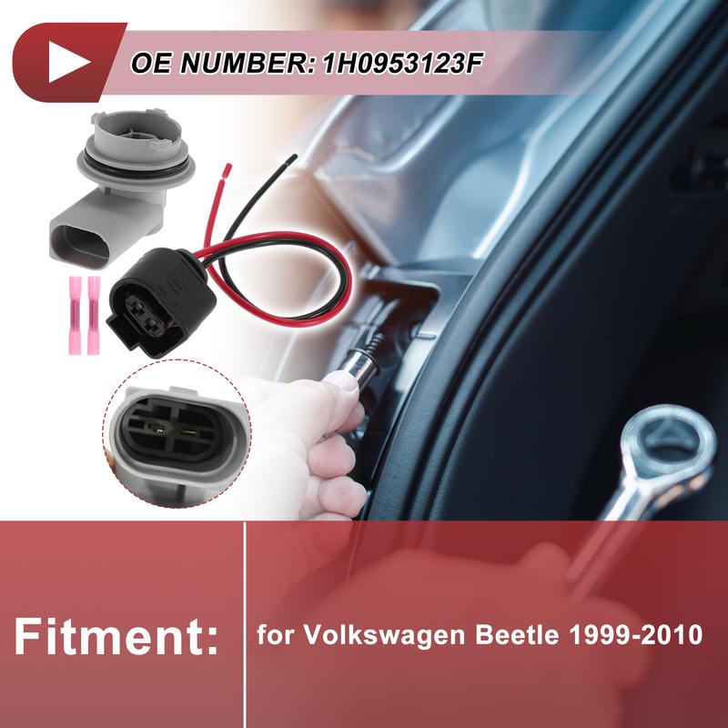 X Autohaux Turn Signal Light Socket Wiring for Volkswagen Beetle 1999-2010 No.1H0953123F