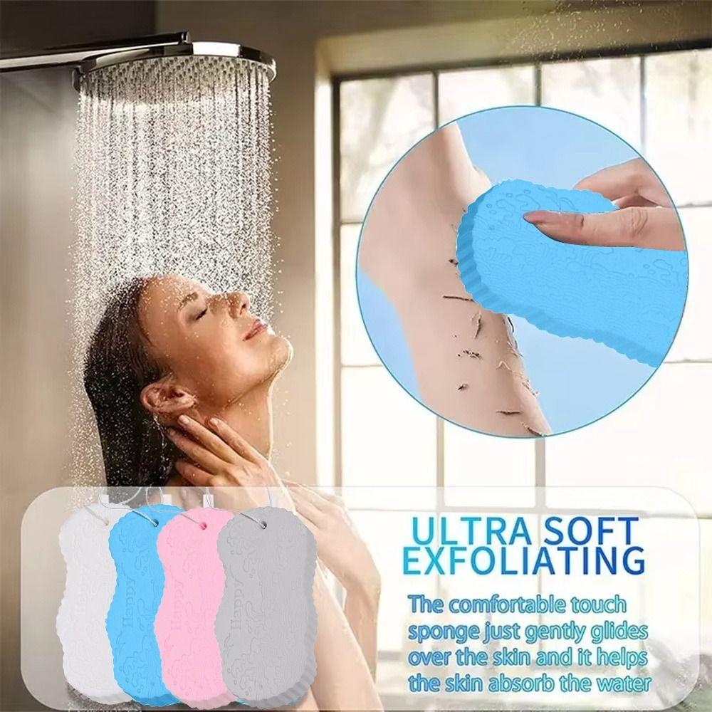 Soft Exfoliating Scrub Sponge 3D Bath Sponge Portable Shower Brush  Body Care