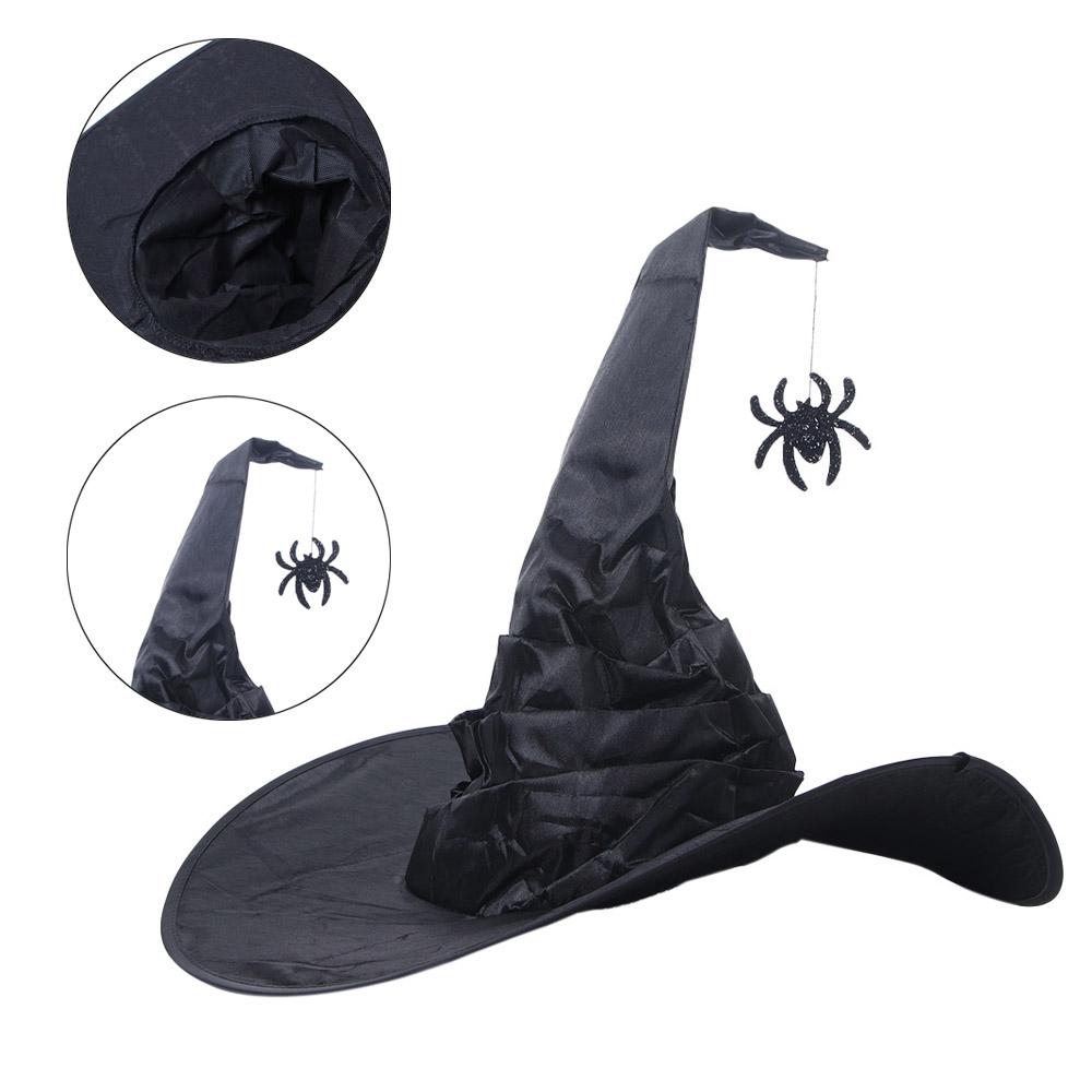 Bat Accessories Night club Parties Black Folds Wizard Cap Halloween Hats Sorcerer Caps Witch Hats