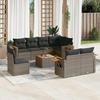 VidaXL Garden Lounge Set with Cushions 9 Pcs, Patio Sofas, Patio Furniture Set, Outdoor Furniture, Grey 3227012