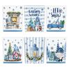 6pcs Christmas Chair Back Covers Gnome Chair Covers Xmas Dining Chair Covers For Home Kitchen Dining Room Decor,Not Elastic,19.6in*23.6in