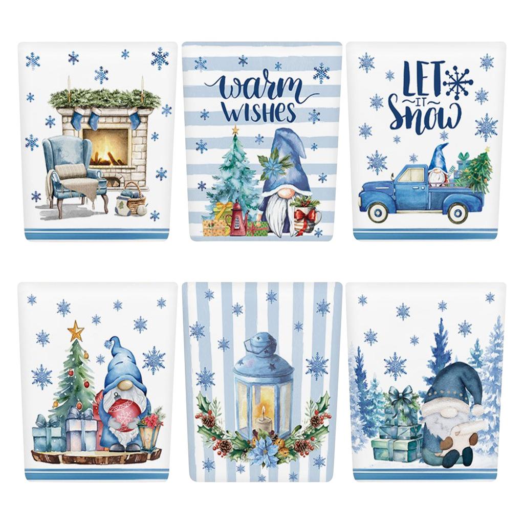 6pcs Christmas Chair Back Covers Gnome Chair Covers Xmas Dining Chair Covers For Home Kitchen Dining Room Decor,Not Elastic,19.6in*23.6in