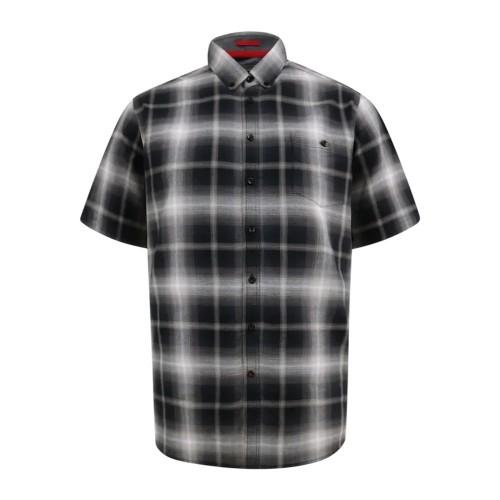 Duke Mens Holden D555 Shadow Checked Kingsize Short-Sleeved Shirt