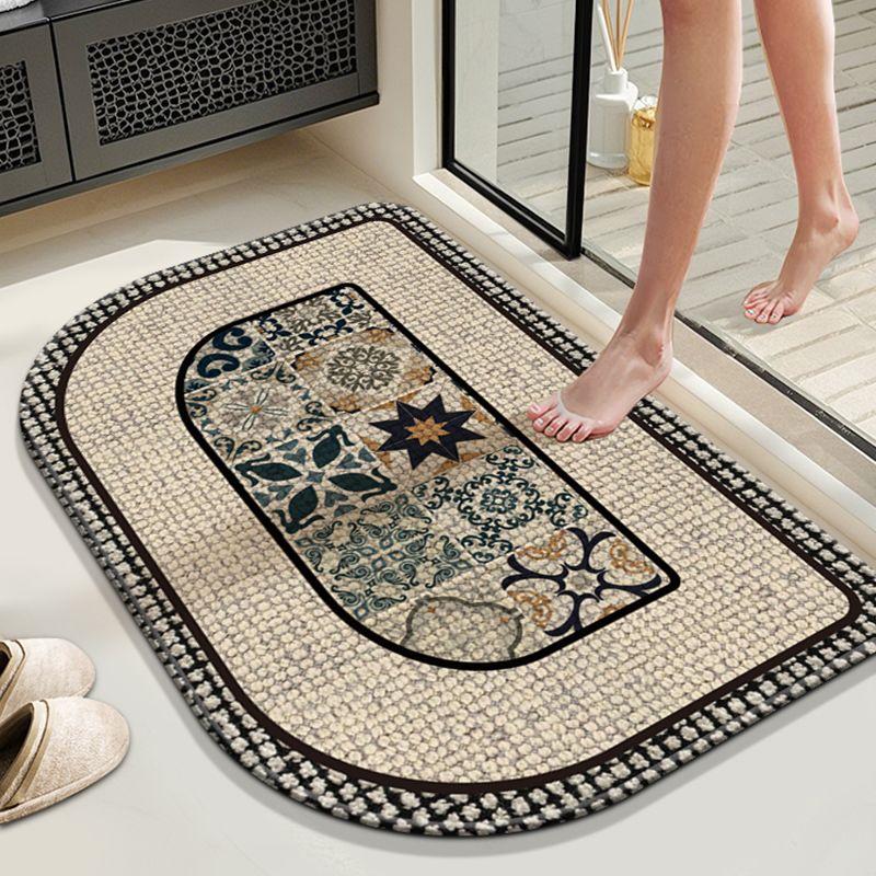 Non-slip Bathroom Absorbent Floor Mat for Toilet and Entryway