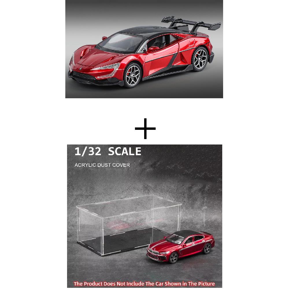 1:32 BYD Looking Up At U9 Sports Car Model Toy 4 Doors Opened Music Light Pull Back Vehicle Models Home Collection Ornaments