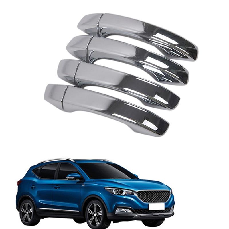 For MG ZS 2017- Chrome Car Door Handles Cover Trim Stickers Exterior Door Handle Cover-M53K