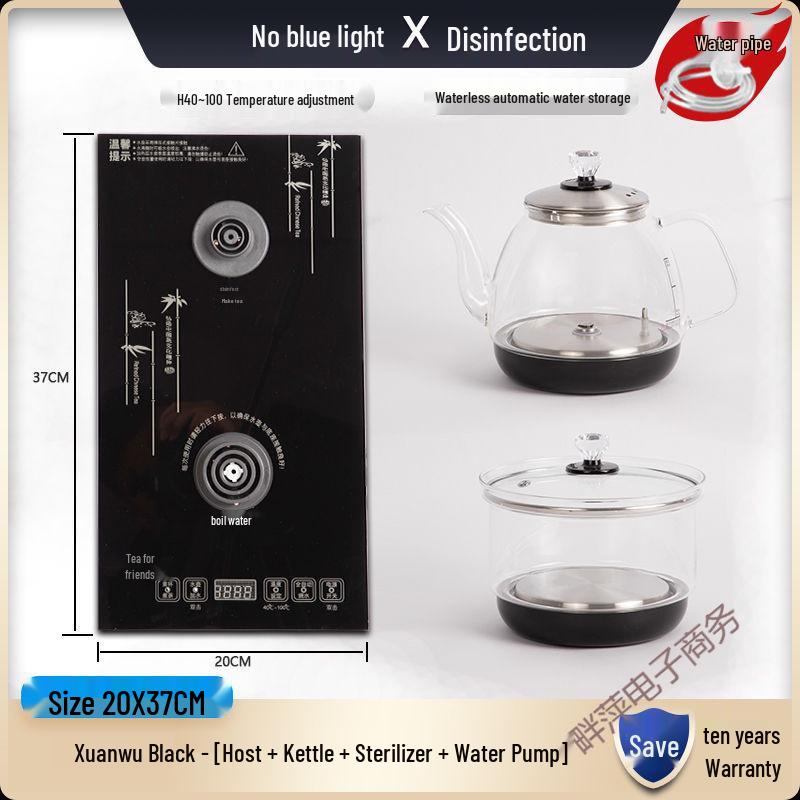 Smart Electric Insulating Glass Kettle with Automatic Power-Off for Tea Ceremonies Dual-use 20x37cm with 10-year Warranty
