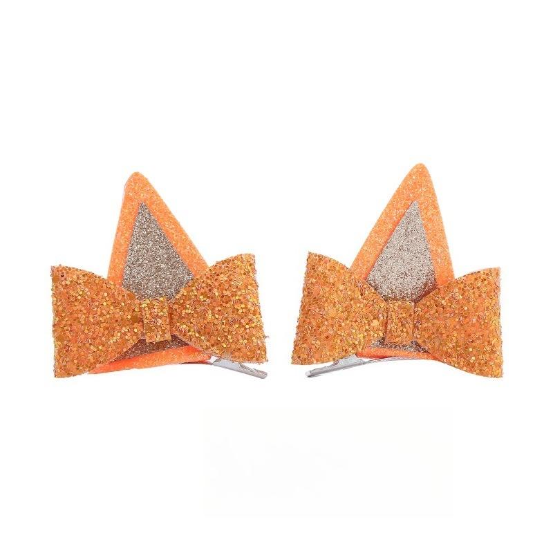 1 Pair children hairpin new beautiful shiny cat ear bow festival princess party headwear girls children hair accessories