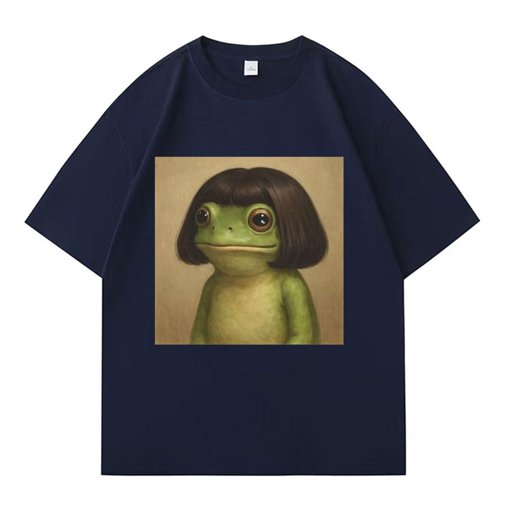 Lustiger Frosch Grafikdruck Y2K T-Shirts Unisex Sommer Gothic Pop Lässige Mode Oberteile Unisex Harajuku Kurzarm-T-Shirts Jugendliche