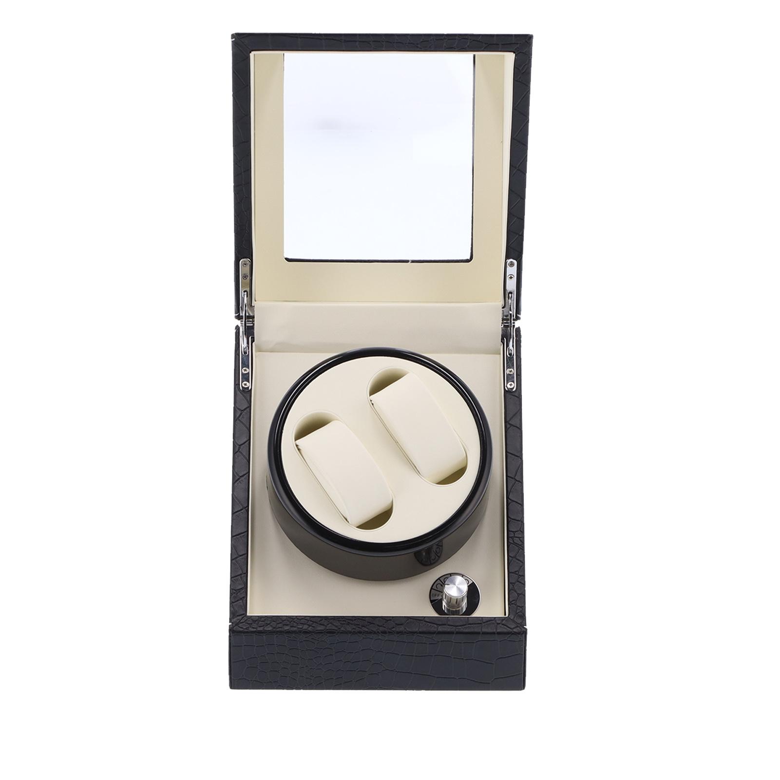 

Часовой заводчик с 2-позиционным автоматическим механическим механизмом для часов, коробка для хранения, вилка 100-240 В EU EU PLUG белый