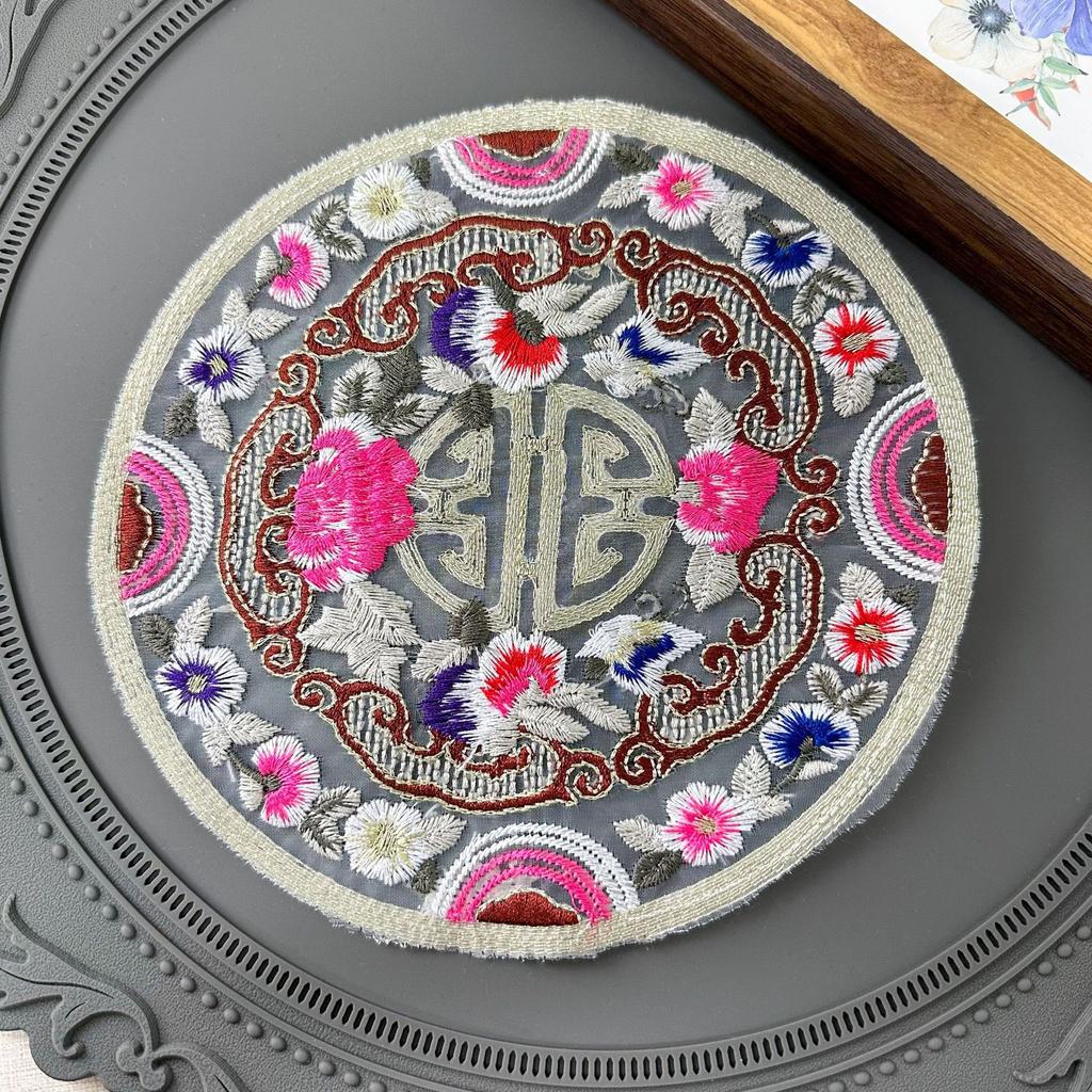 New Chinese-Style Hanfu Costume Fashionable And Exquisite Embroidered Cloth Sticker Ethnic Style Horse Dress Hand-Sewn Diy Cloth Sticker Accessories