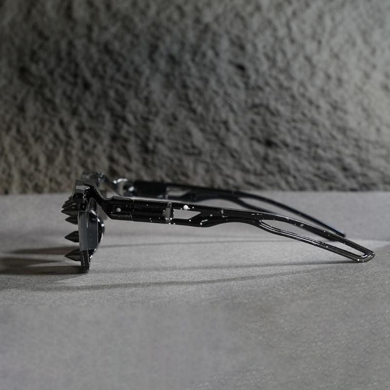 Trendy Unisex Studded Eyewear With Practical PC Frame And Metal Cool Rivets Eyeglasses For Casual Event And Travel