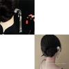 18cm Long Tassel Copper Coin Retro Hairpin Chinese Style Elegant Hair Stick Match Cheongsam Horse Face Skirt Women Ancient Style Hair Jewelry