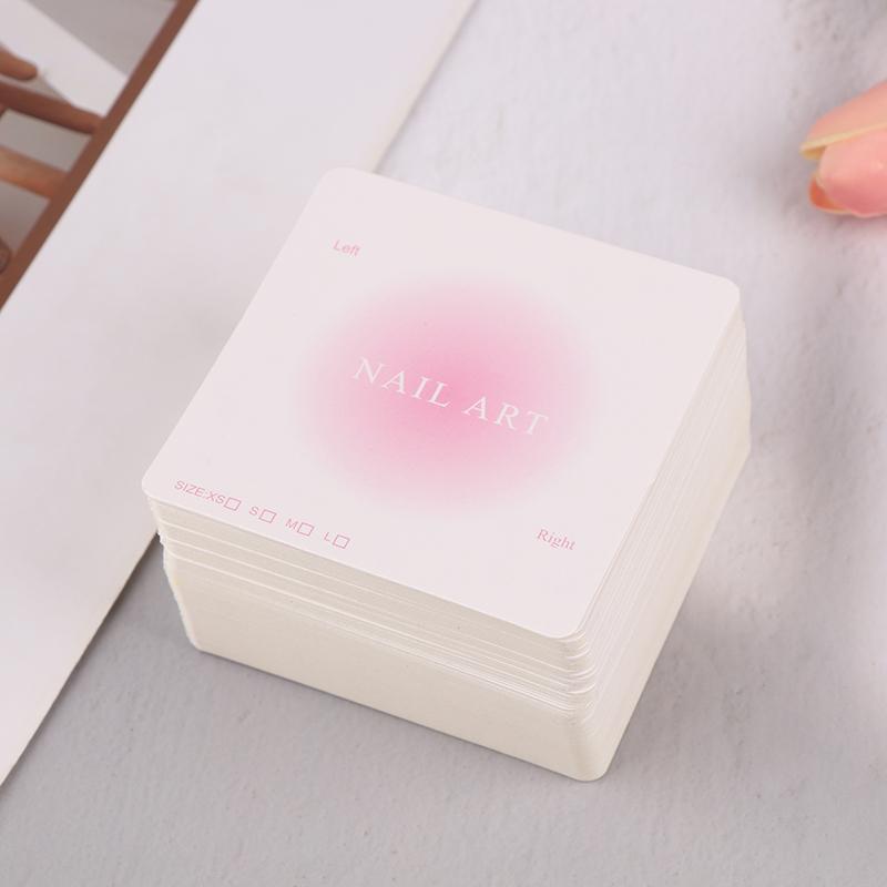 100Pcs Press-On Nail Packaging Display Handmade False Nail Design Swatch Show Card Manicure Sample Display
