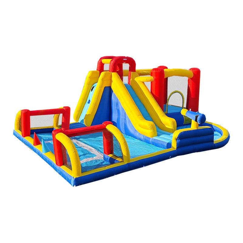 Children's Inflatable Toys Bounce Castle Indoor Outdoor Water Spray Football Bounce Bed Holiday Inflatable Slide Toys for Kids