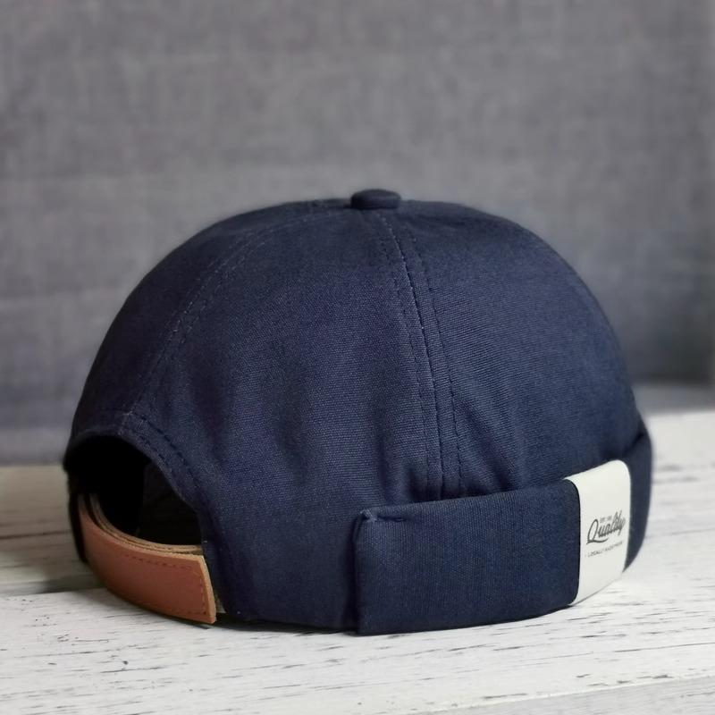 Retro Landlord Hat Summer Thin Brimless Melon Leather Hat Female Couple Hip hop Landlord Hat Cold Hat