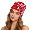 Unisex Knitting Hat Spider Web Pattern Jacquard Design Stretchy Fit Soft Hat Hiking Traveling Outdoors Warm Winter Hat