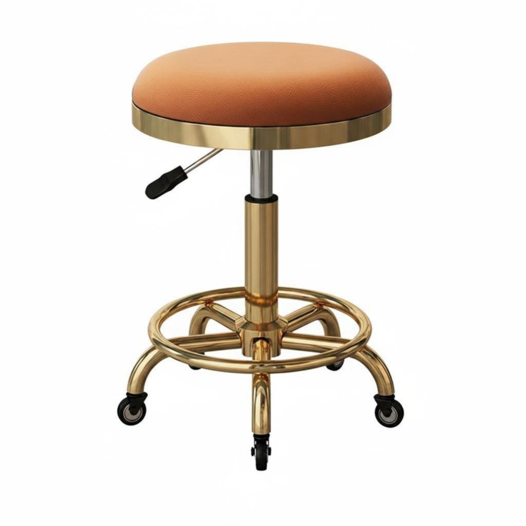 Height-Adjustable Rotate Stool Effortless Rolling Casters Commercial Seating Padded Seat Easy To Assemble For Spa Clinic