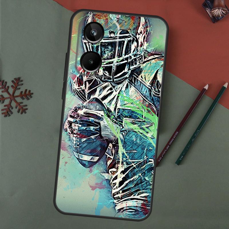 American Football Player Sport Case For Realme 15 Pro GT7 GT6 C65 C67 C61 C53 C55 C51 C35 C63 C71 C75 11 12 13 14 Pro Plus
