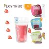 100pcs 16oz Travel Drink Pouches - Resealable Straw Included Hydration Bags
