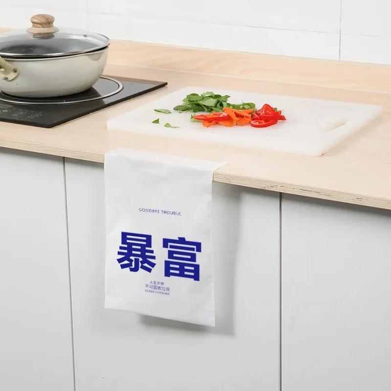 30Pcs 1 Pack Car Bin Bag Cleaning-Bags Can Pasted Portable Transparent-Bag Home Kitchen Office Disposable Bags Cartoon Pattern