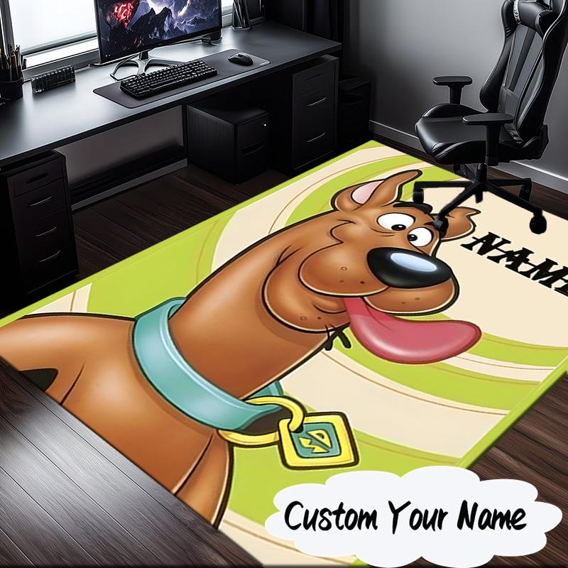 Custom Name Rug Scooby dog Carpet Game rug Area Rug Suitable for Kitchens, Homes, Offices, Living Rooms,Home Decor,Birthday Gift
