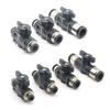 Plastic Pneumatic Hand Valve 4mm 6mm 8mm Black Push In Turn Switch Quick Joint Connector Manual Ball Current-limiting Valve