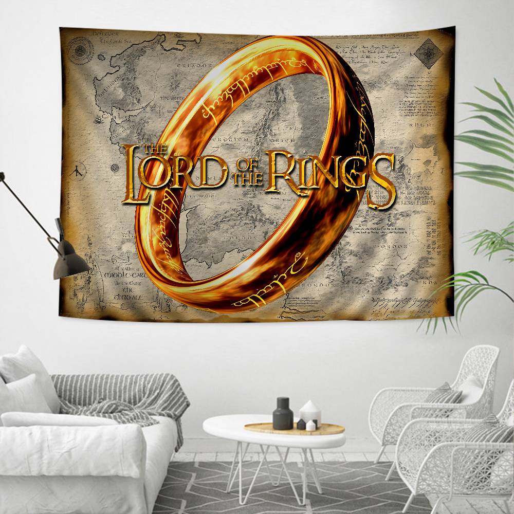 Classic Movie LLord Of The Rings Anime Colorful Tapestry Wall Hanging Hanging Tarot Hippie Wall Rugs Dorm Wall Art Decor