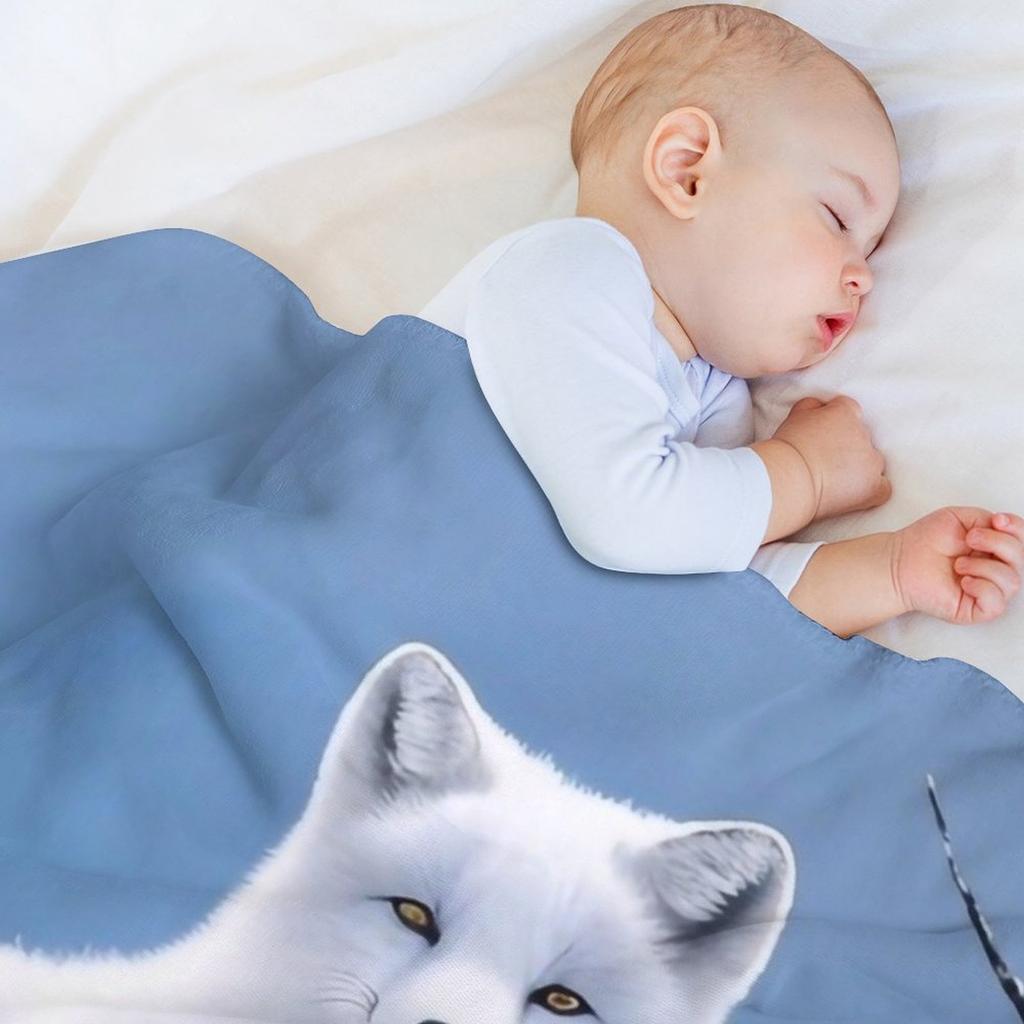 Arctic Fox Throw Blanket Luxury Throw Plaid Funny Gift Blankets Ands Blankets
