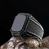 New Mifeiya Creative Black Crystal Rhinestone Zircon Rings for Men CopperColor Wedding Party Vintage Fashion Jewelry