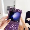 Luxury Rhinestone Glitter Sequins Trim Soft TPU Frame Phone Case for Samsung Galaxy Z Flip 6 Z Flip5 4 3 Shockproof Back Cover