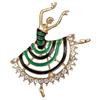 Tanz Ballett Brosche für Damen Rhythmische Sportgymnastik Glitzernder Kristall Zirkon Pins Hochzeitskleid Schmuck